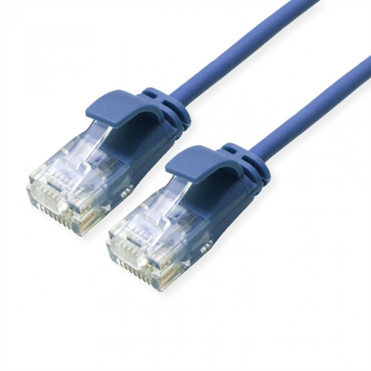 Imagine Cablu de retea RJ45 MYCON Slim UTP Cat.6A LSOH 5m Albastru, CON3947